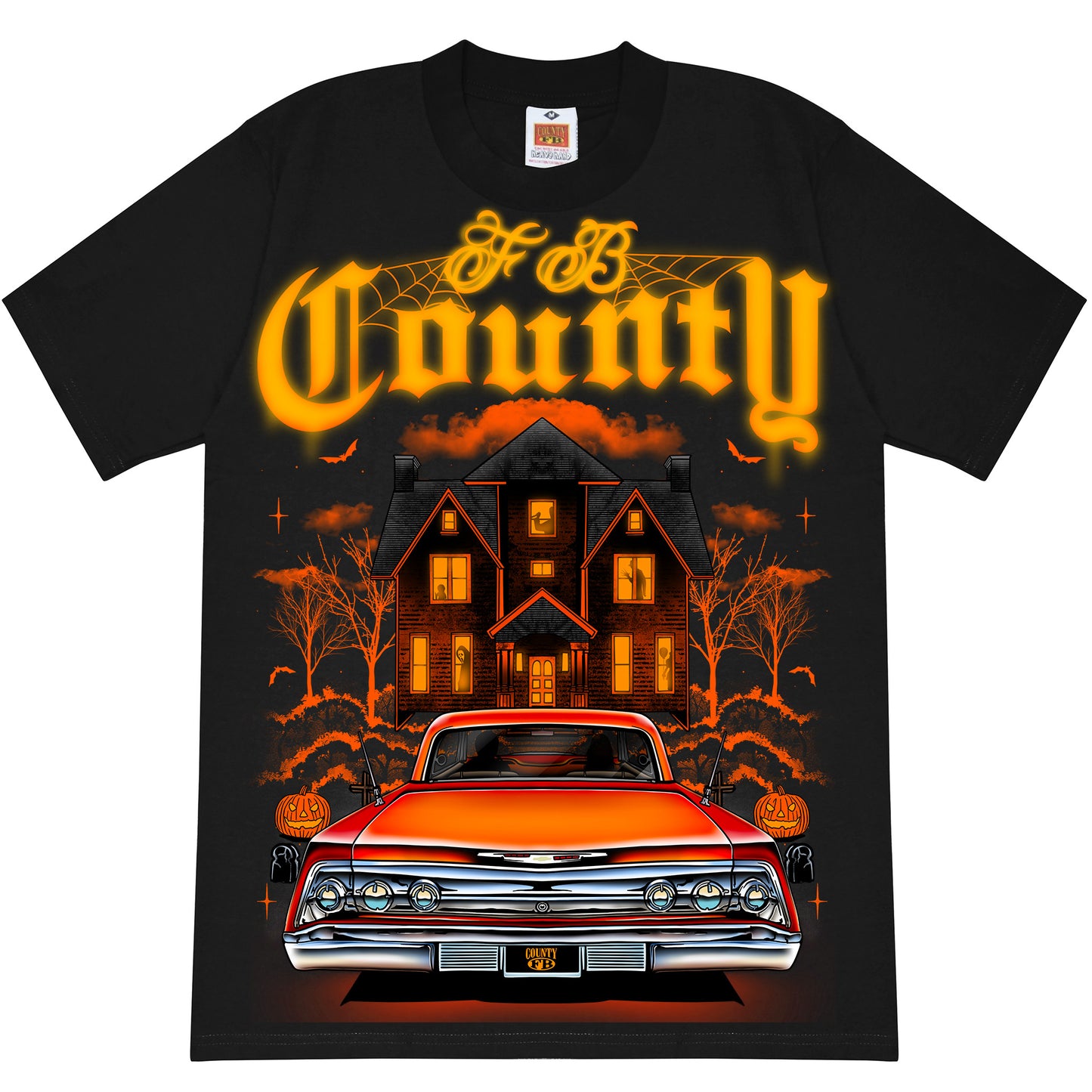 FB County Halloween Graphic Heavy Hard T-Shirts - (JUMBO PRINTS)