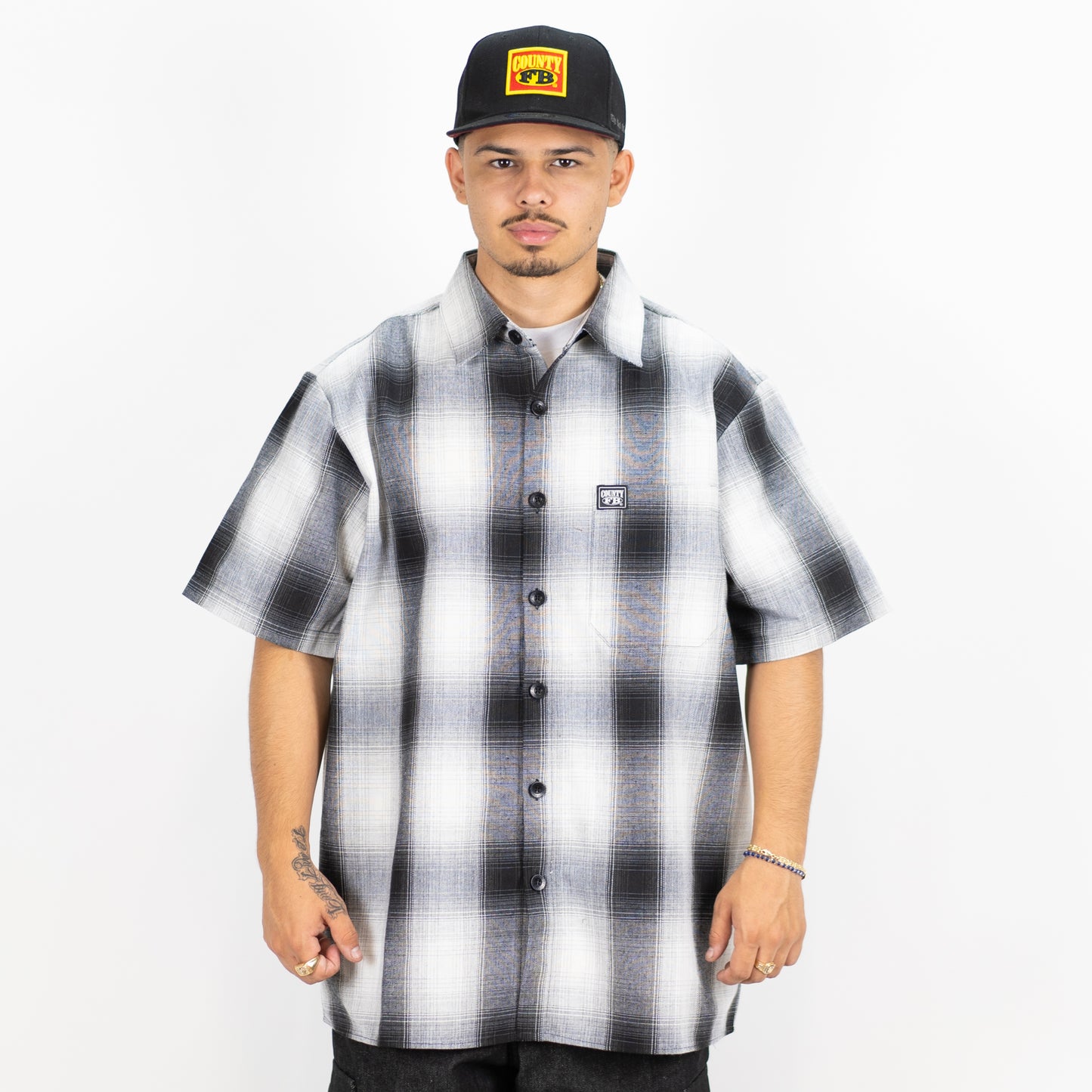 FB County Short Sleeve Checker Flannel Shirt