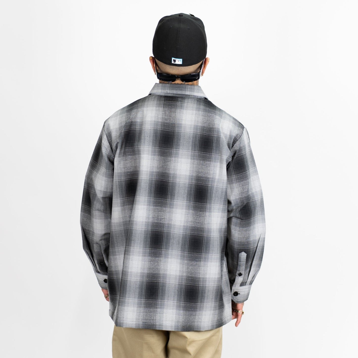 FB County Long Sleeve Checker Zip Shirt - Big & Tall Sizes
