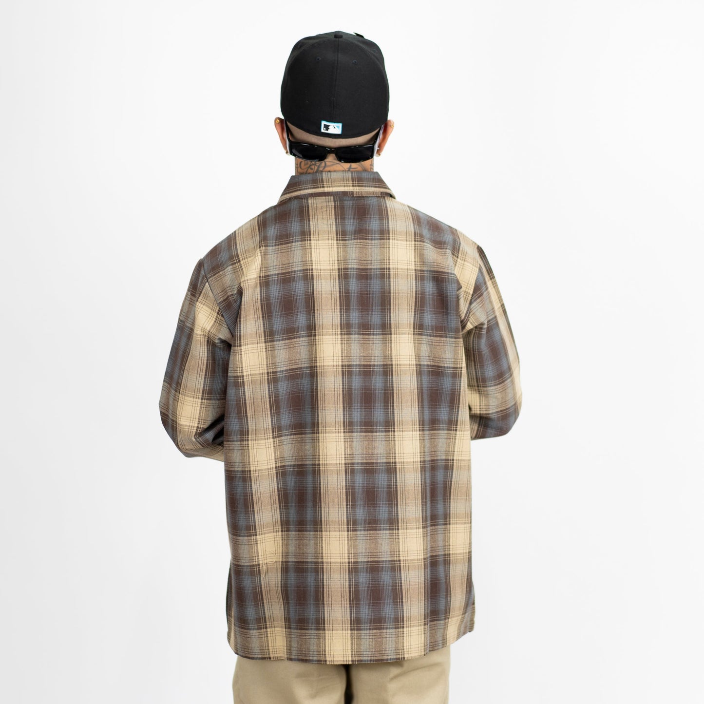 FB County Long Sleeve Checker Zip Shirt - Big & Tall Sizes
