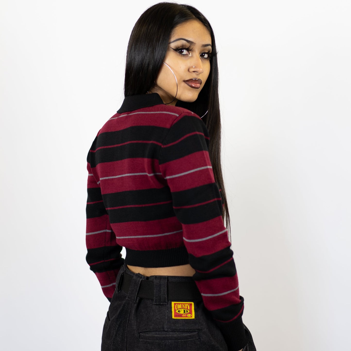 FB County Long Sleeve Charlie Brown Crop Top