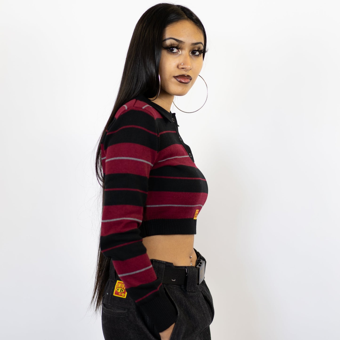 FB County Long Sleeve Charlie Brown Crop Top
