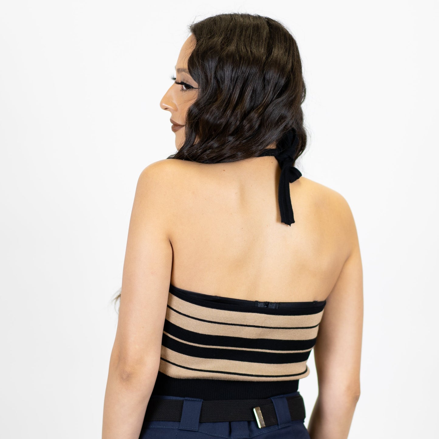FB County Charlie Brown Cross Halter Top