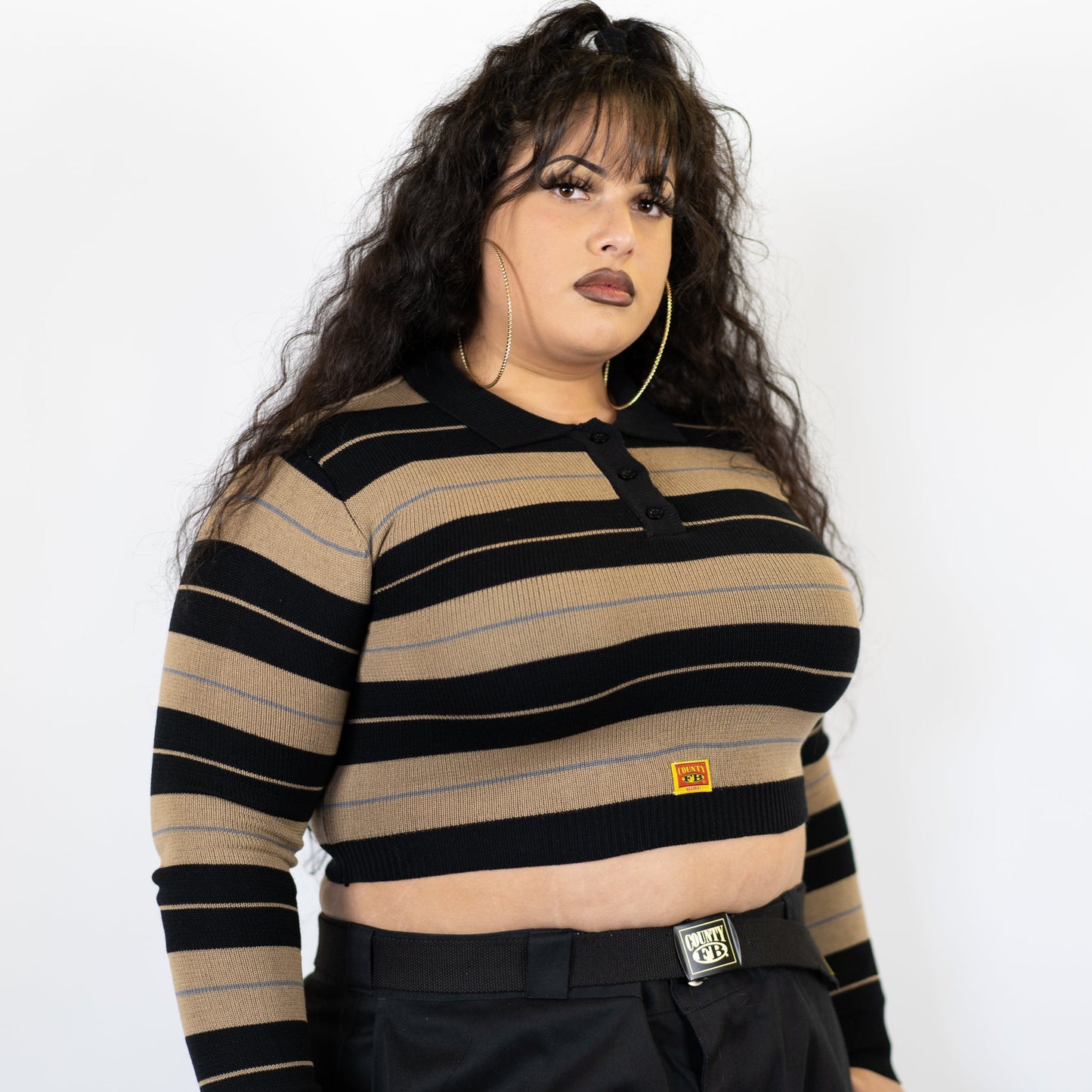 FB County Long Sleeve Charlie Brown Crop Top