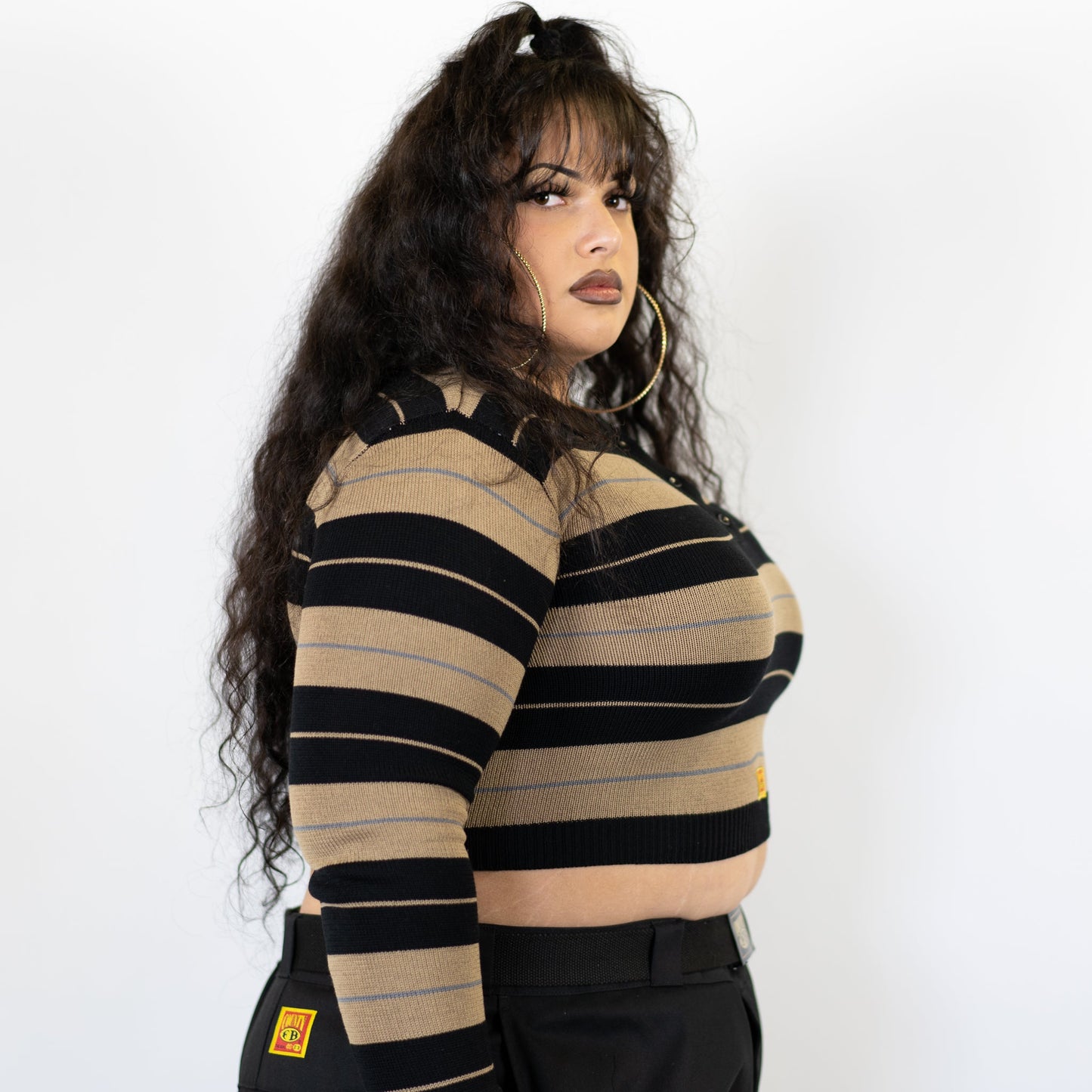 FB County Long Sleeve Charlie Brown Crop Top
