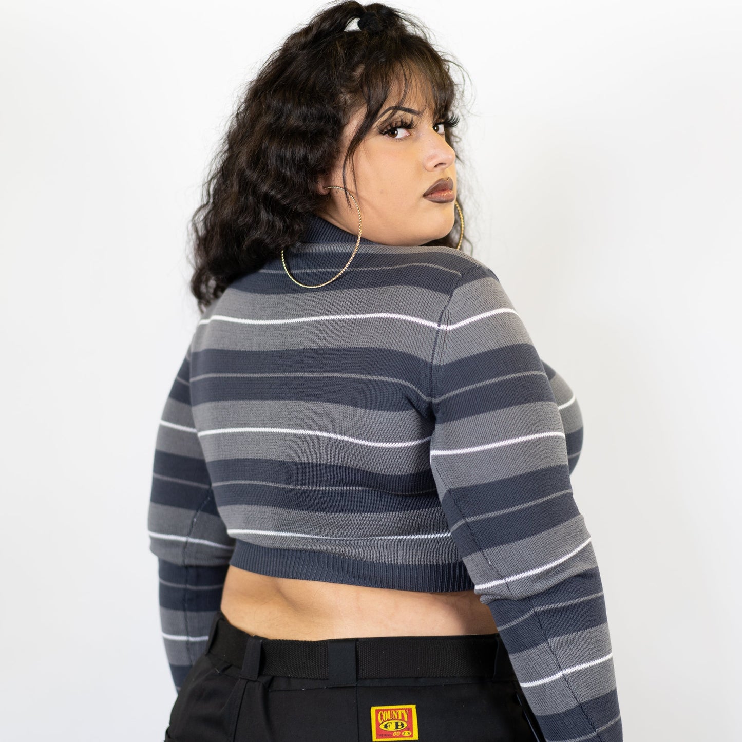 FB County Long Sleeve Charlie Brown Crop Top