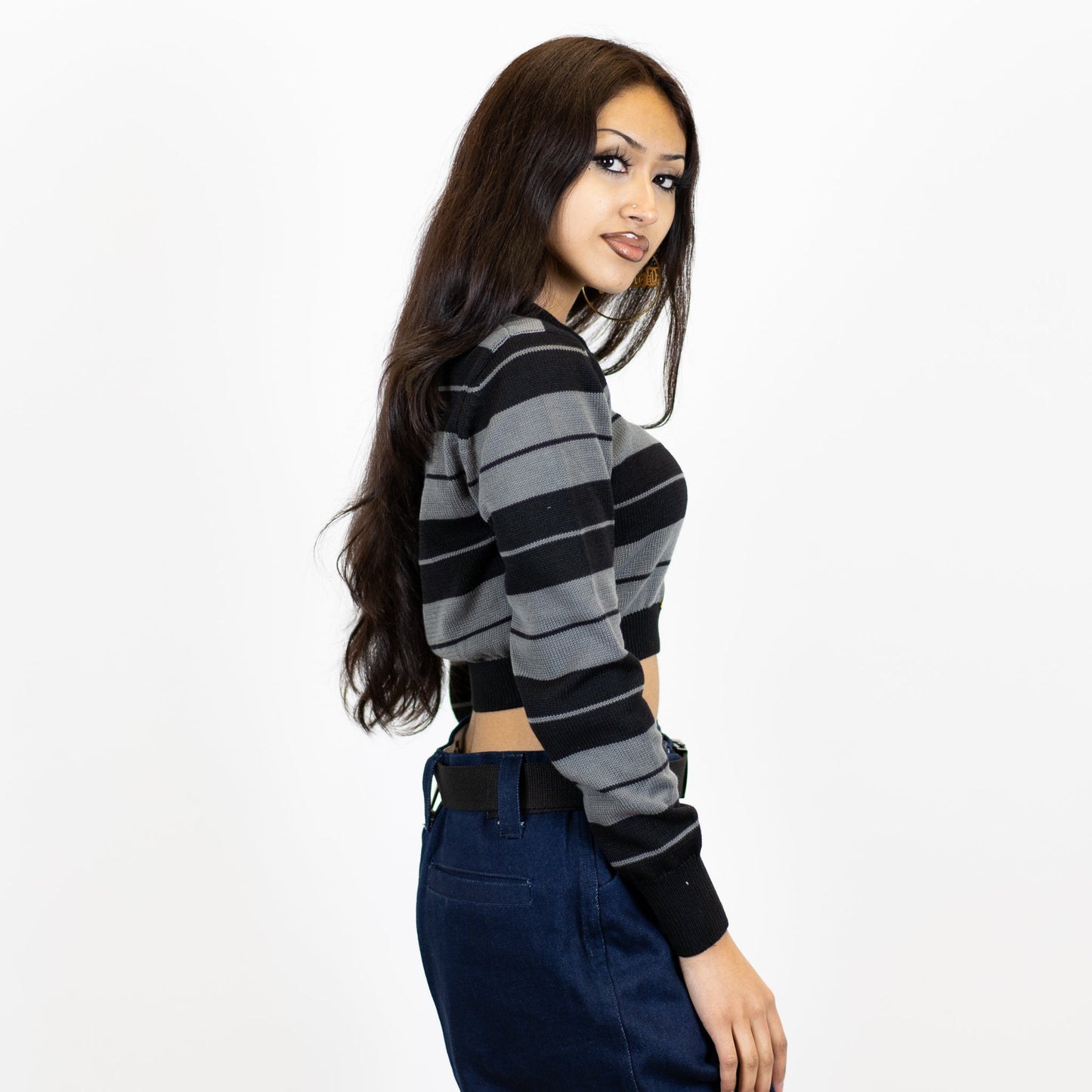 FB County Long Sleeve Charlie Brown Crop Top