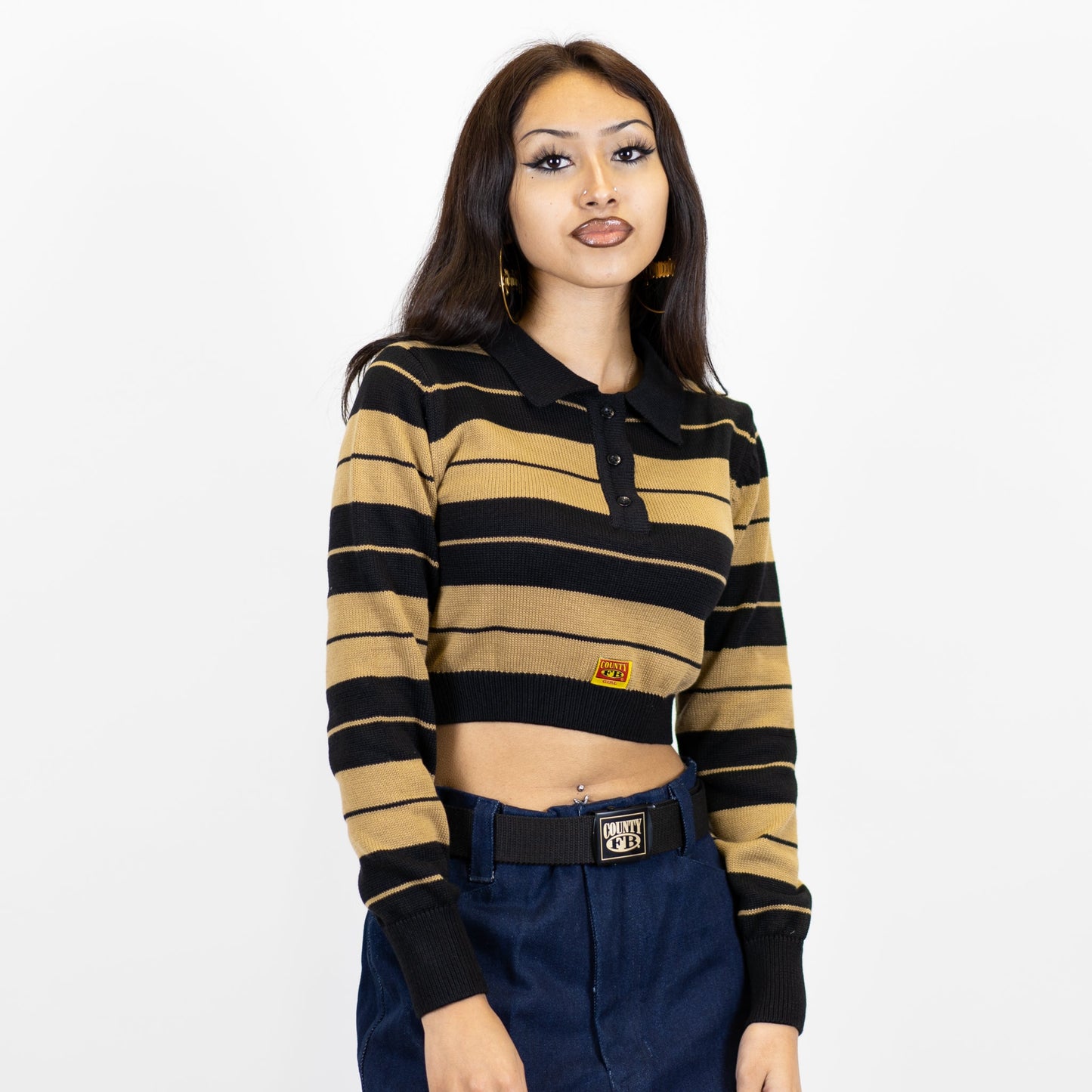 FB County Long Sleeve Charlie Brown Crop Top