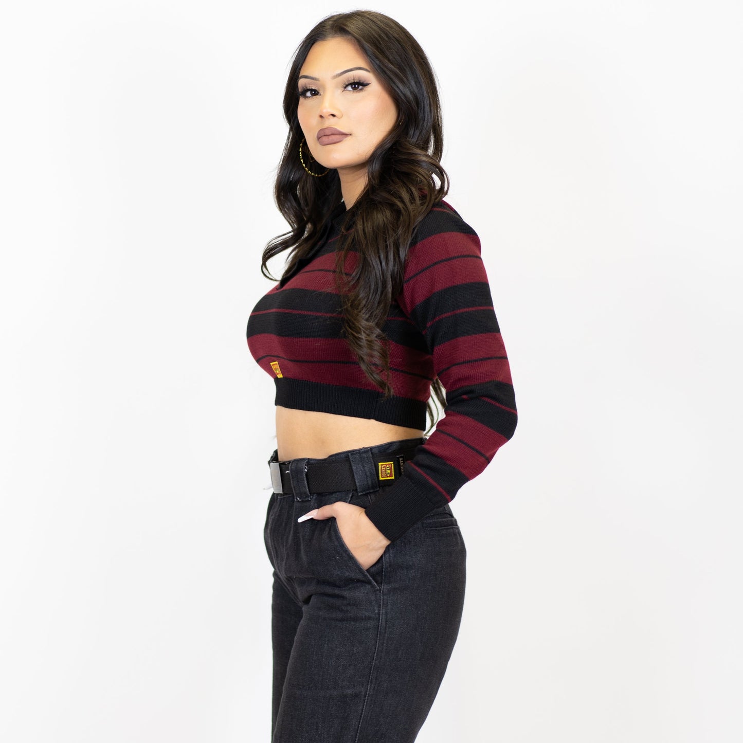 FB County Long Sleeve Charlie Brown Crop Top
