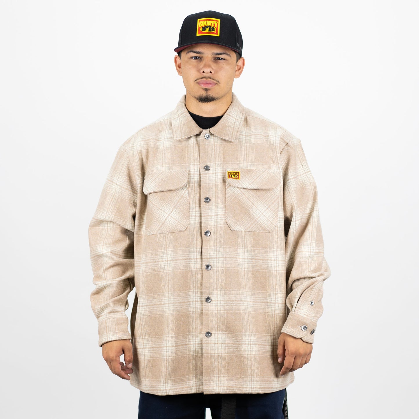 New FB County Super Heavyweight Wool Blend Long Sleeve Shirt