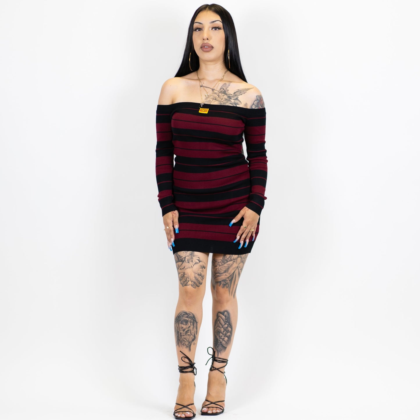 FB County Long Sleeve Off The Shoulder Dress