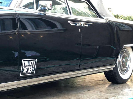 FB County Car Decals Black/White