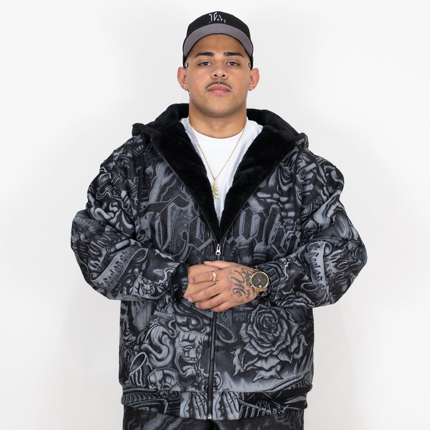 FB County Inked Up Cozy Denim Jacket