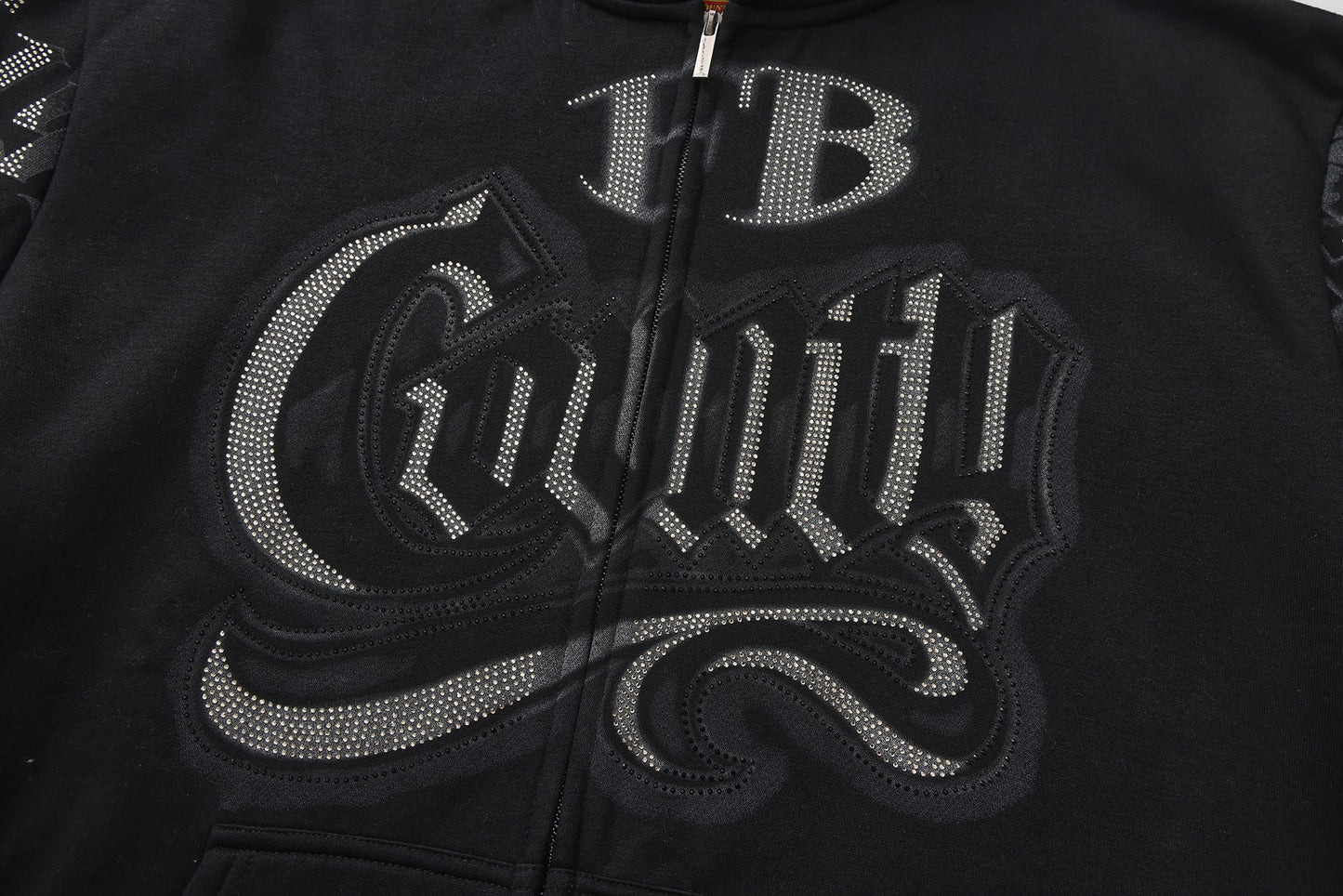 FB County Rhinestone Tatted Up Hoodie