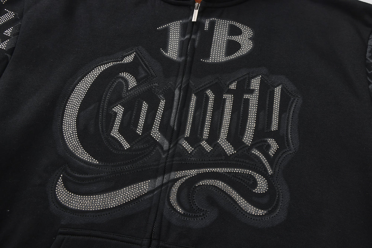 FB County Rhinestone Tatted Up Hoodie