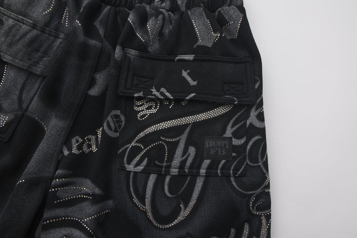 FB County Rhinestone Tatted Up Sweatpant