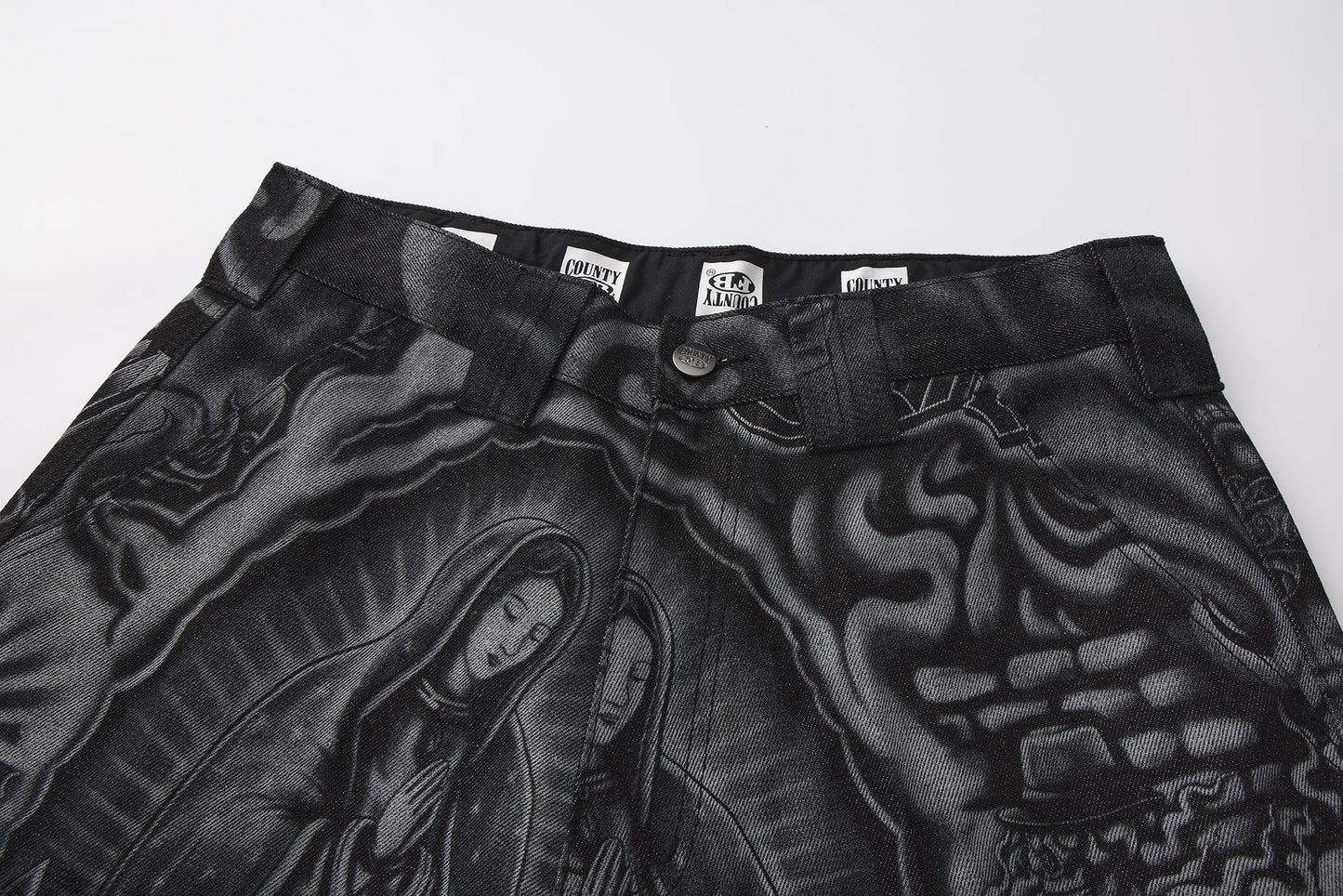 FB County Laser Printed Inked Up Hard Denim Shorts