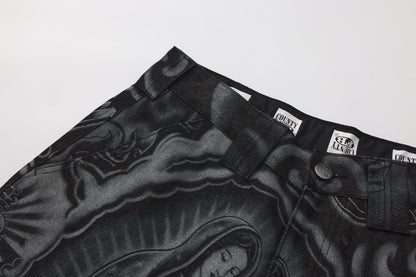 FB County Laser Printed Inked Up Hard Denim Shorts