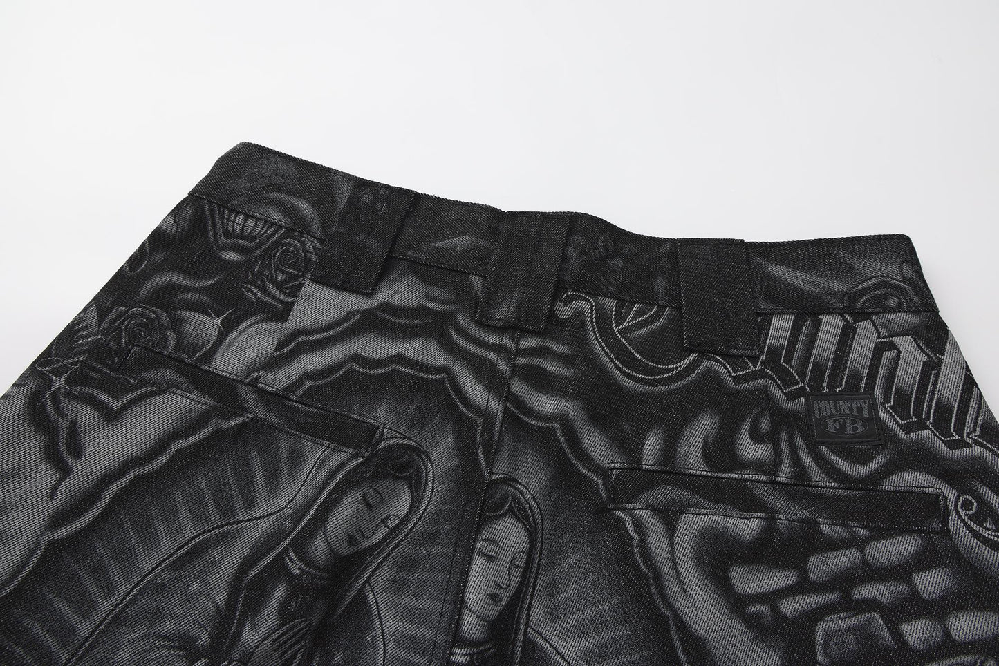 FB County Laser Printed Inked Up Hard Denim Shorts