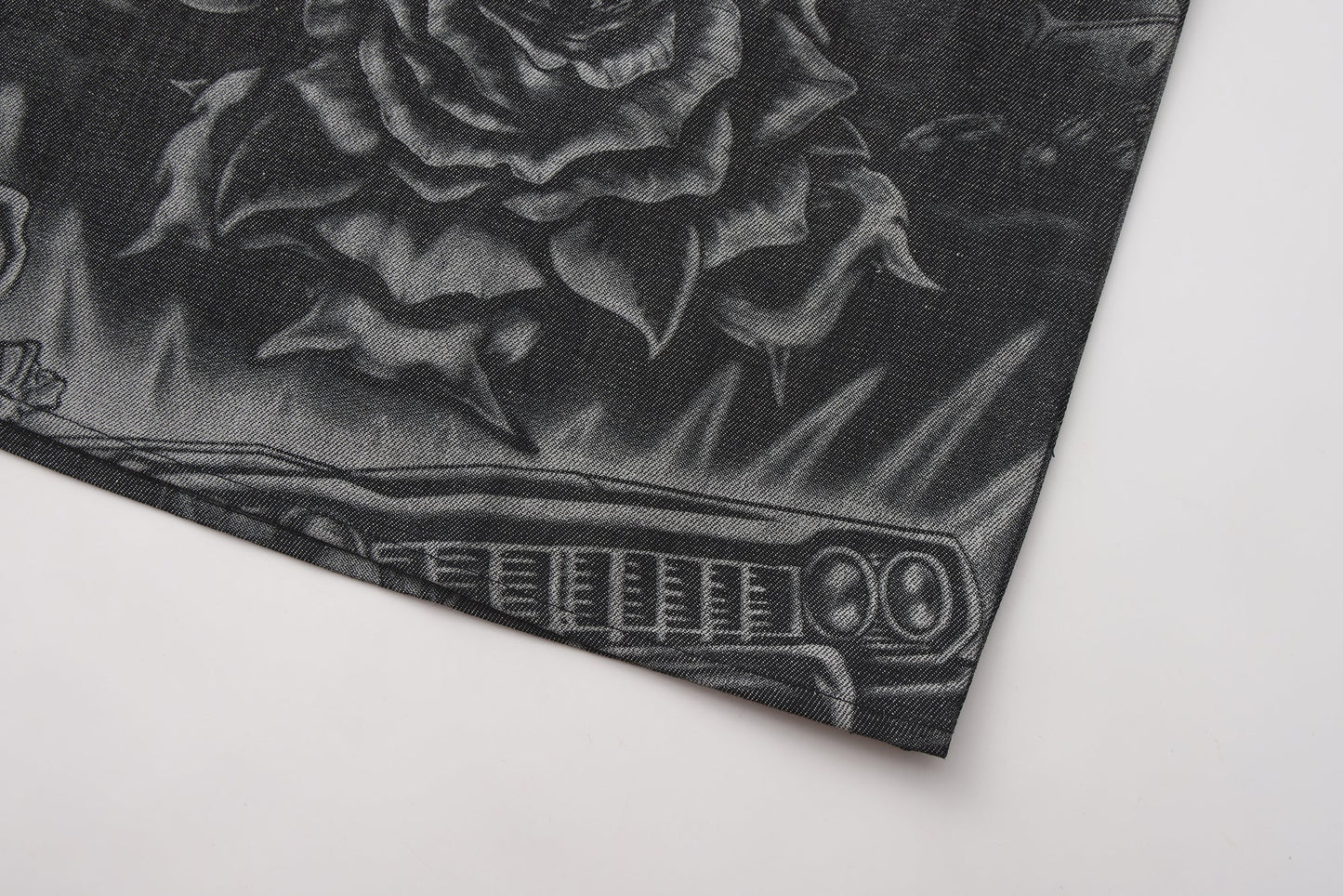 FB County Inked Up Hard Denim Short Sleeve Zip Shirt