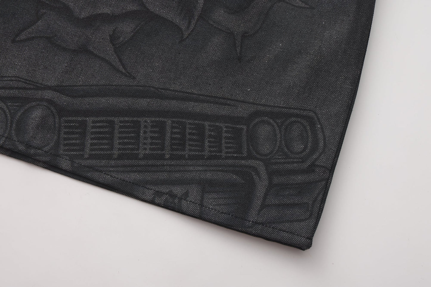 FB County Inked Up Hard Denim Short Sleeve Zip Shirt