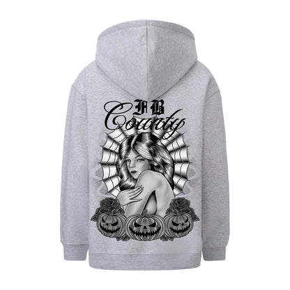 FB County Heavyweight Oversized Halloween Graphic Zip-Up Hoodies