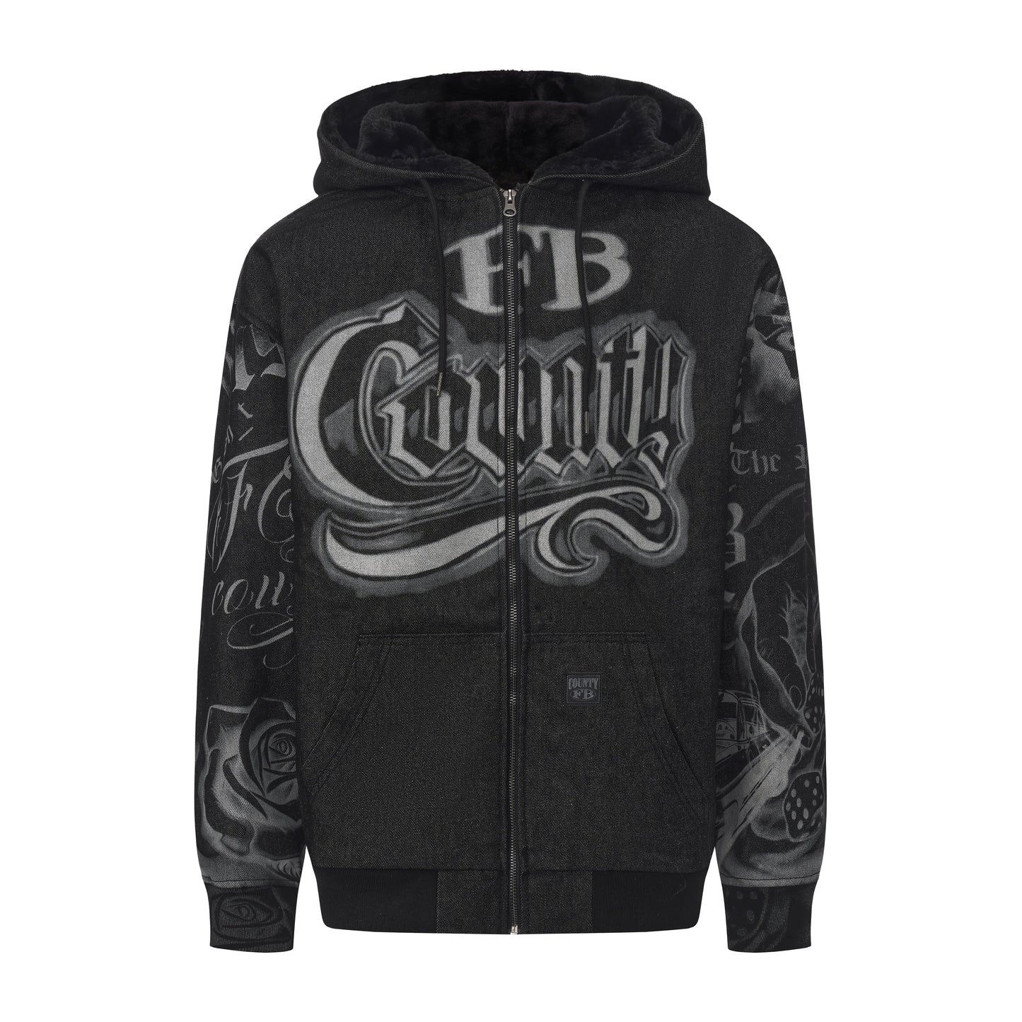 FB County Tatted Up Cozy Denim Jacket