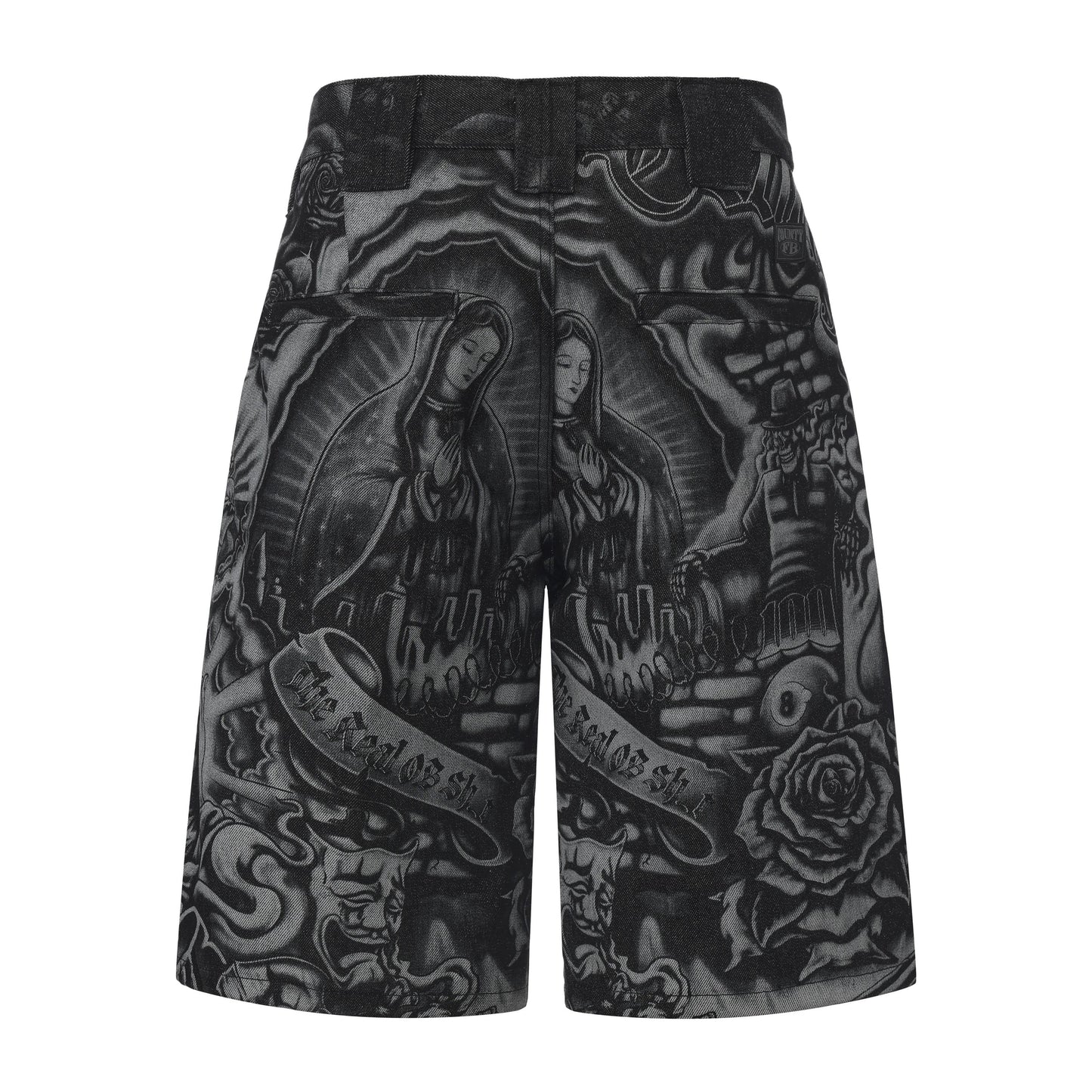 FB County Laser Printed Inked Up Hard Denim Shorts