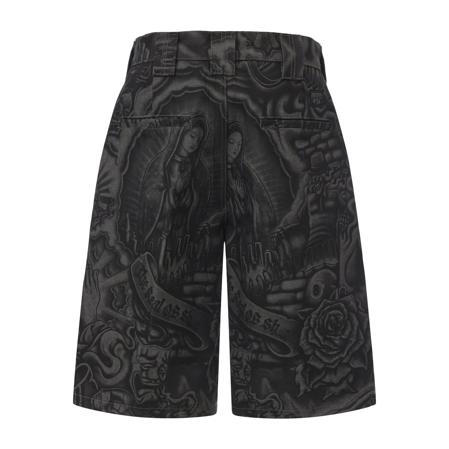 FB County Laser Printed Inked Up Hard Denim Shorts