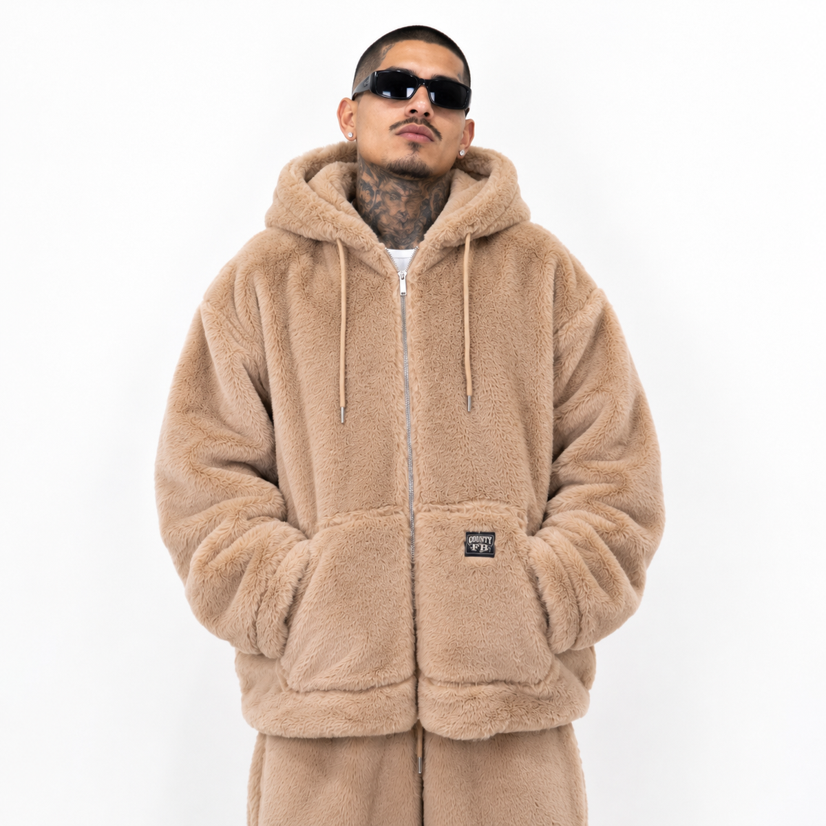 FB County Teddy Bear Zip-Up Hoodie