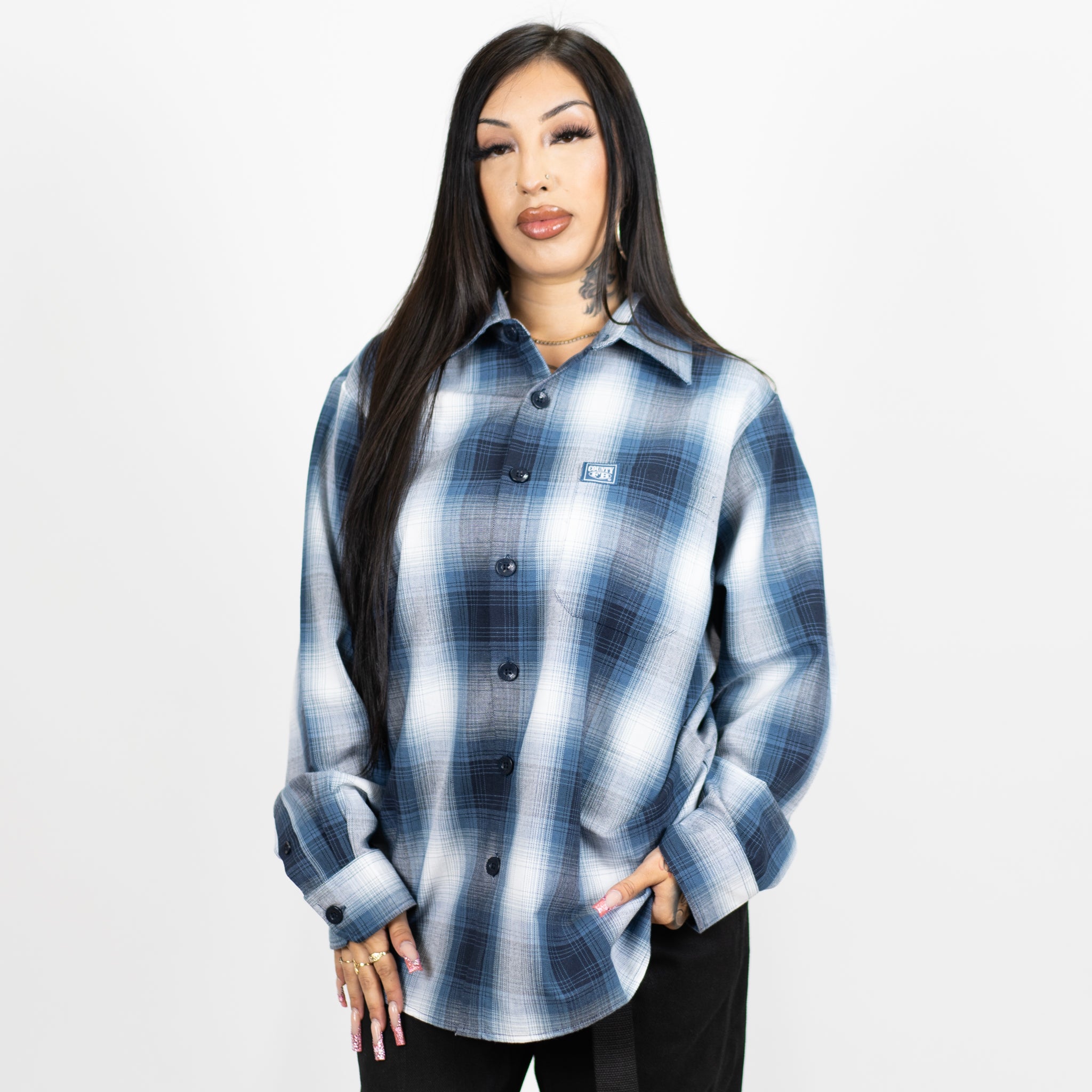 Women's tall size hot sale flannel shirt