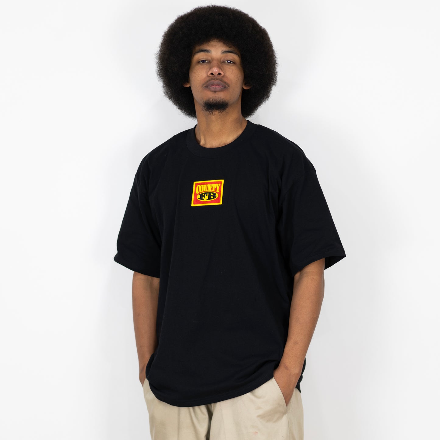 FB County Embroidered Box Logo Heavy Hard T-Shirt