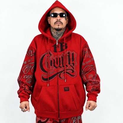 FB County Rhinestone Tatted Up Hoodie