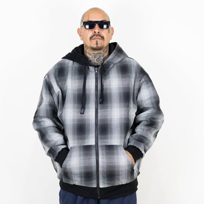 FB County Reversible Rhinestone Flannel Hoodie