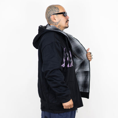 FB County Reversible Rhinestone Flannel Hoodie