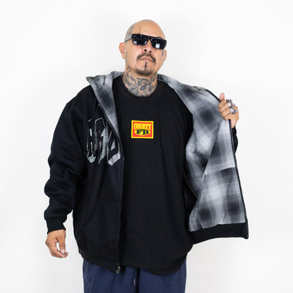 FB County Reversible Rhinestone Flannel Hoodie