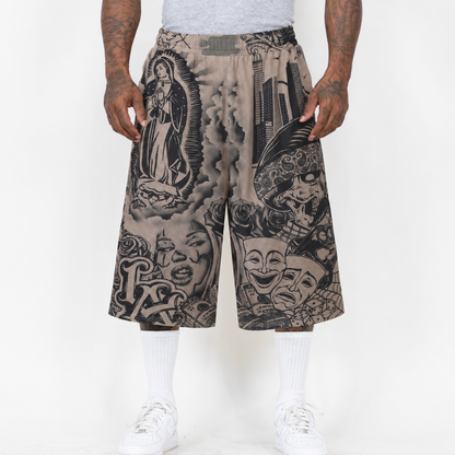 FB County Graffiti Mesh Shorts