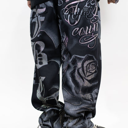 FB County Rhinestone Tatted Up Sweatpant