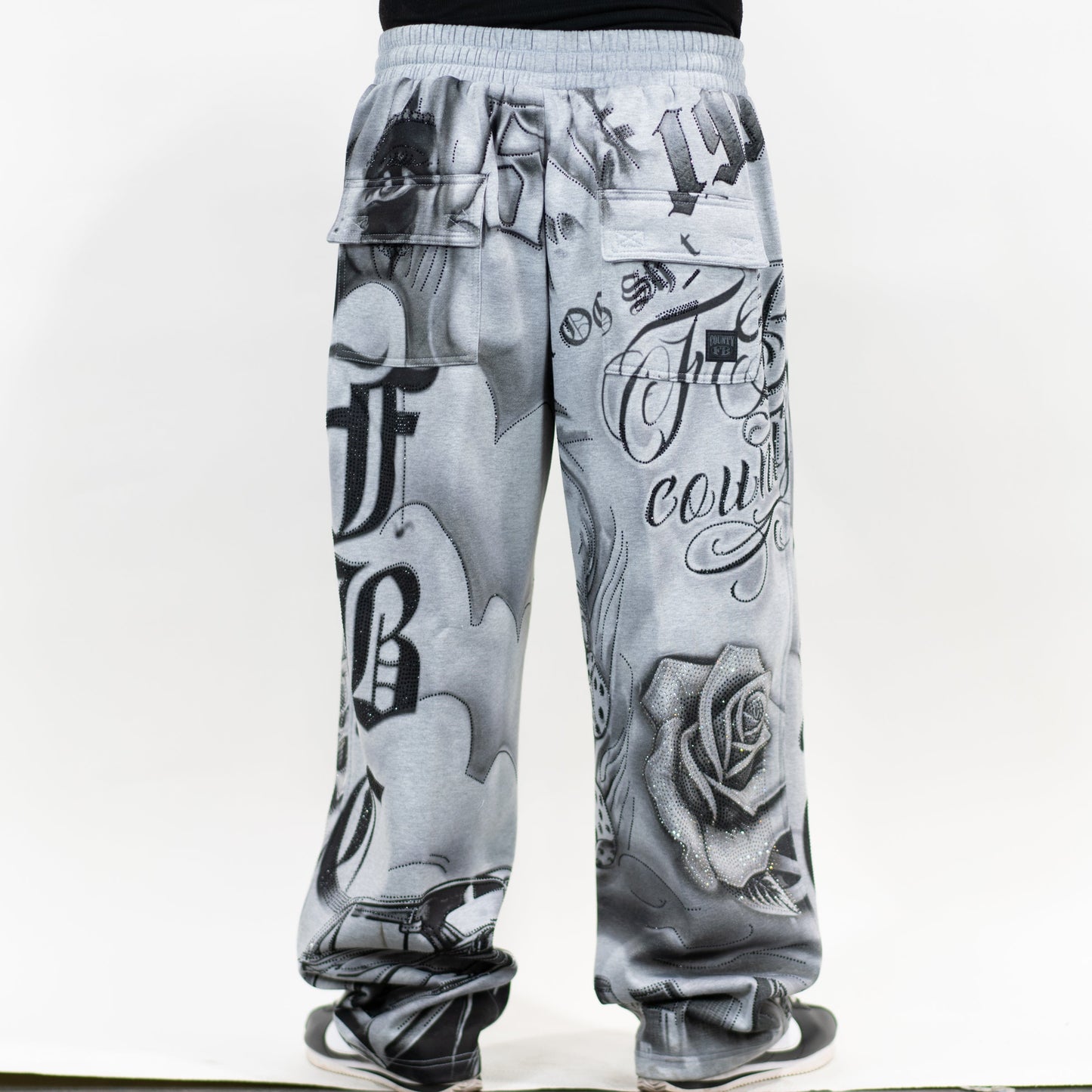 FB County Rhinestone Tatted Up Sweatpant