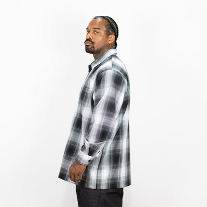 FB County Long Sleeve Checker Zip Shirt - Big & Tall Sizes