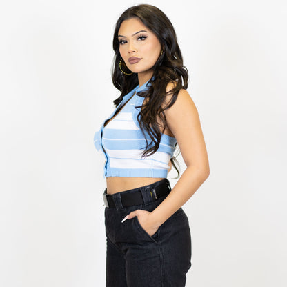FB County Collared Halter Top