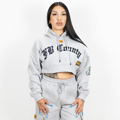 FB County Cropped Old School Hoodie
