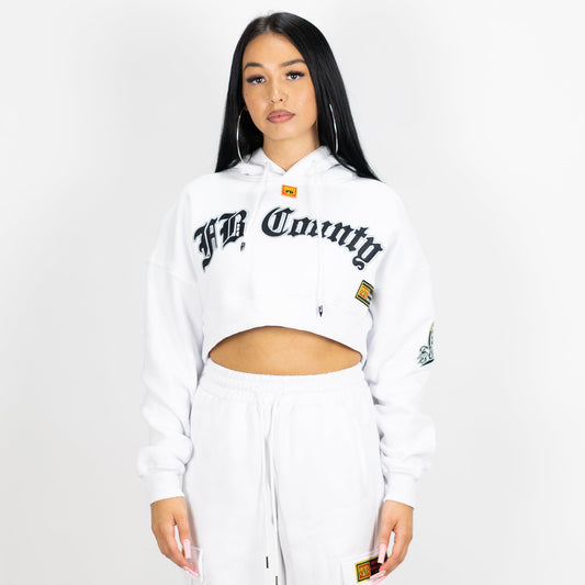 FB County Cropped Old School Hoodie