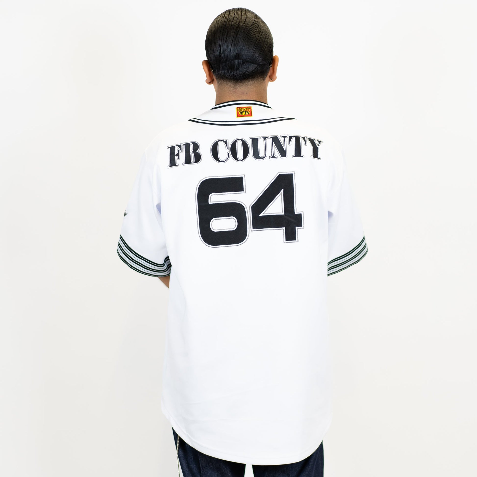 Fb County Mens Baseball Classic Signature Jersey Black / 2XL