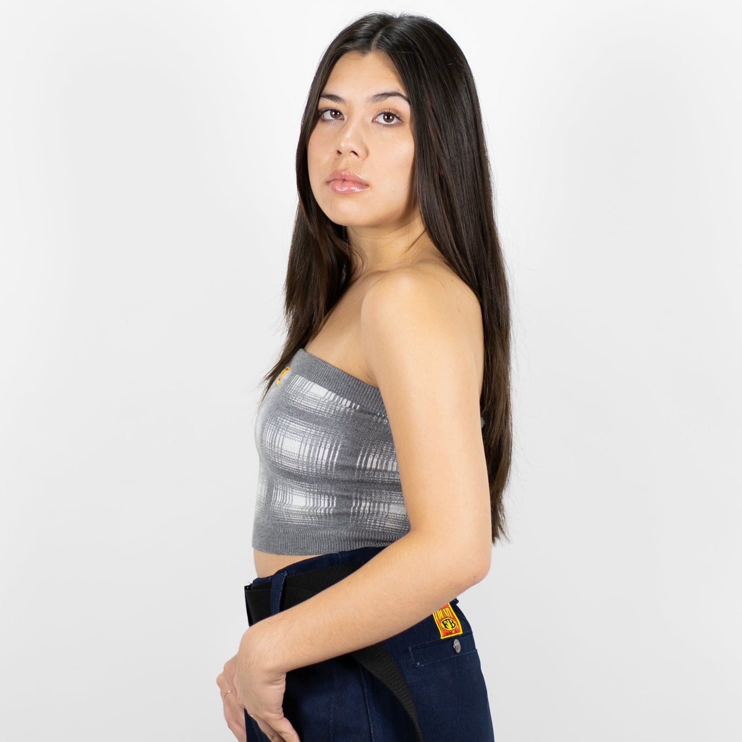 FB County Flannel Tube Top